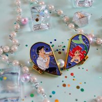 디즈니 하트 이중 경첩뱃지 단품 인어공주 mermaid badge