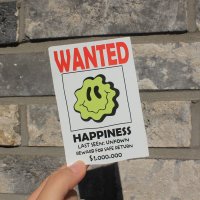 WANTED HAPPINESS 스티커 캐리어 노트북 아이패드 스티커