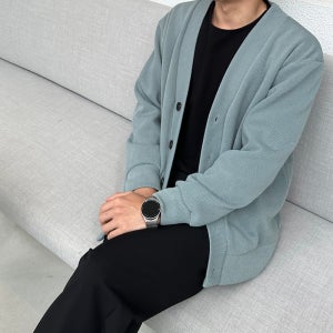 남자가디건 오버핏 브이넥 빅사이즈 니트 커플가디건