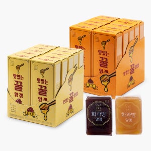 [슈퍼적립] 맛있는꿀양갱 (40gx2개)x10곽 꿀통팥 꿀밤 운동 간식 어르신 옛날 과자 영양갱 연양갱 팥양갱 밤양갱