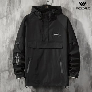 반집업 풀 오버 바람막이 후드점퍼 아노락 남녀공용 WI103J