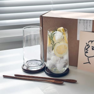 카페 아이스커피잔 예쁜 맥주컵 하이볼잔 집들이선물 결혼선물 홈카페 길쭉이 유리컵 세트