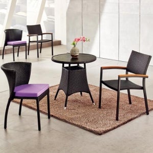 모던 업소용 인테리어의자 까페 DS 라비(우드암) 비닐라탄의자