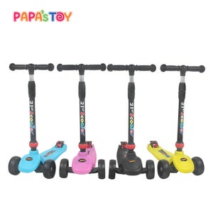 21세기 LED 킥보드 탈부착식 유아 어린이 아기 세발 킥보드