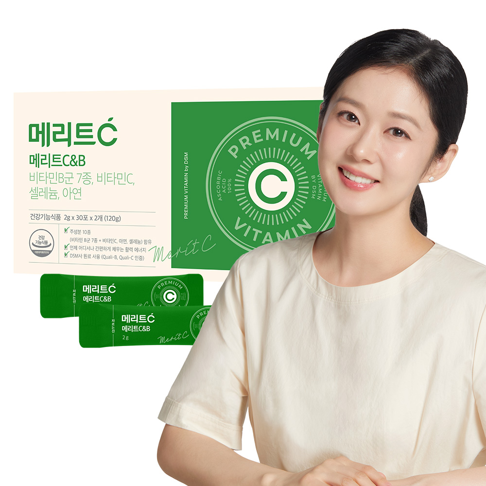 [휴온스N] 메리트C&amp;B 비타민B군 컴플렉스 2개월분, 60포 1박스