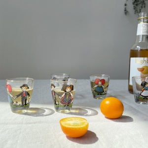 레트로 보클링 진앙시 6P세트 예쁜 소주잔 위스키잔