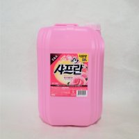 엘지 샤프란 20L 샤프란 핑크센세이션 20L 대용량 말통 섬유유연제