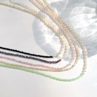 [Silver925] 쌀알 밥풀진주 비즈 목걸이 Pearl n Beads Necklace