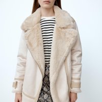 ZARA 자라 에코 페이크퍼 디테일 더블 페이스드 무스탕 점퍼