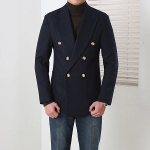 제이든 울 자켓 (싱글/더블 선택가능) 네이비 금장 블레이저