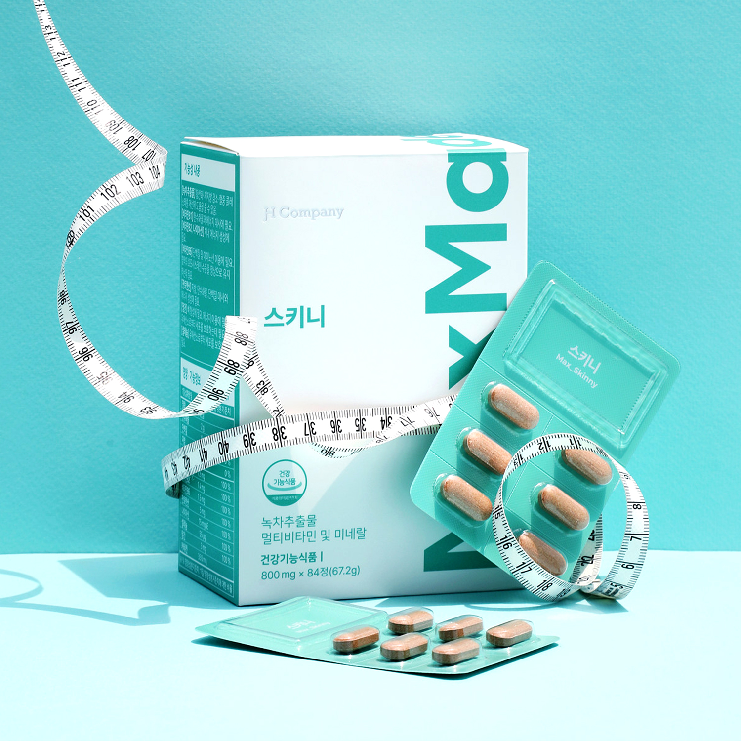 <b>맥스메이드</b> 스키니 1개월분 녹차 카테킨 바나바잎 다이어트 보조제 체지방컷