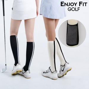 엔조이핏 여성 논슬립 골프니삭스 백라인 면 골프양말