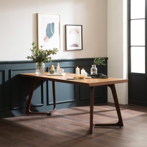 매스티지데코 타볼로 우드슬랩 테이블 1900 브라운 W 리빙다이닝 홈카페 빈티지가구