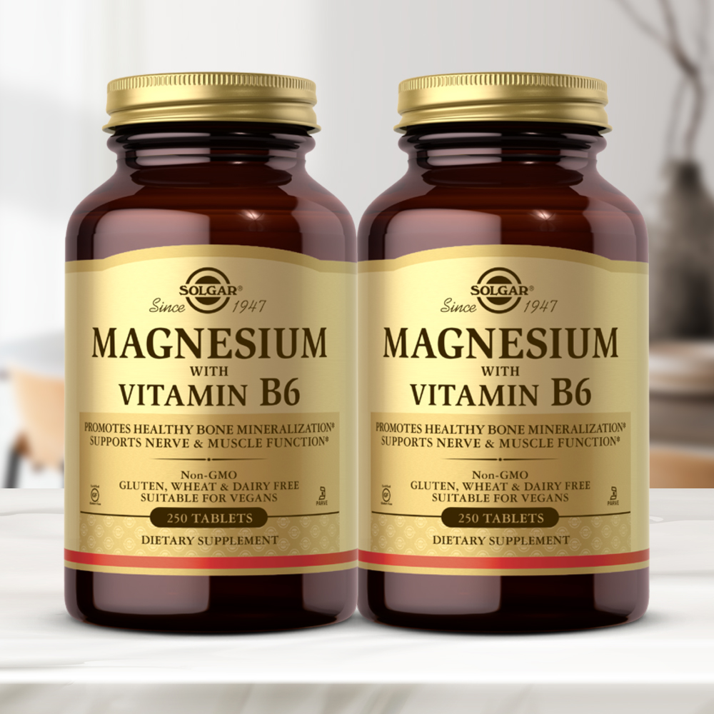 [2개 세트] 솔가 마그네슘 위드 비타민 B6 250정