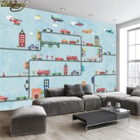 BEIBEHANG- 3D 사진 벽화 인테리어벽지, 영화 배경, 대형 만화 자동차, 어린이 방, 벽 종이 롤
