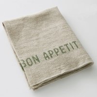 샤르베에디션 BON APPETIT 린넨 냅킨 티타올 키친크로스 [카키레터링]