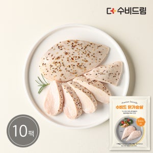 촉촉 부드러운 수비드 닭가슴살 무첨가 퓨어, 110g, 10개