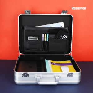 가방몰 올알루미늄 GMT8013-155S 46x35x15cm 실버 풀메탈 하드케이스 007 비지니스 서류 휴대용 A3 18인치