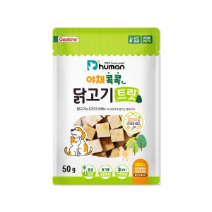 [듀먼] 야채콕콕 닭고기트릿 50g 3+1팩