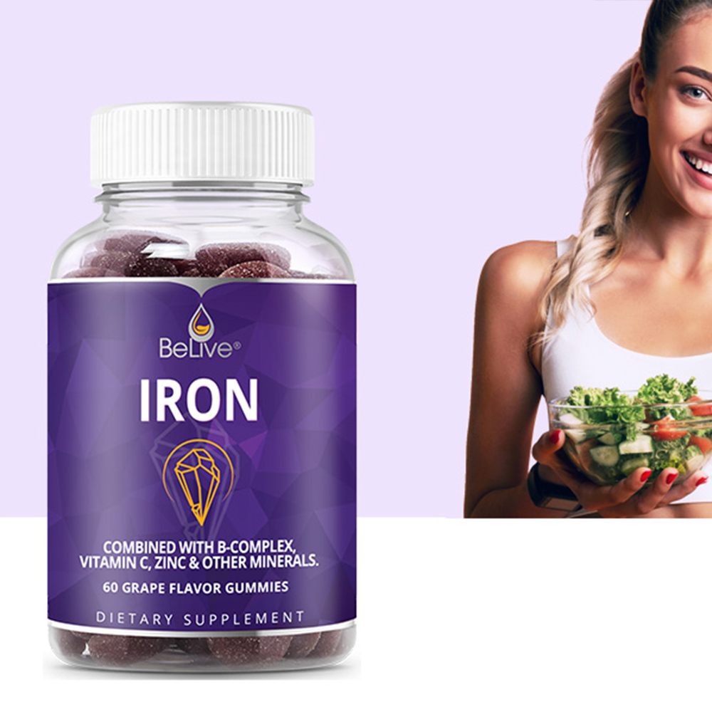 BeLive <b>아이언 멀티비타민 60구미</b> 포도향