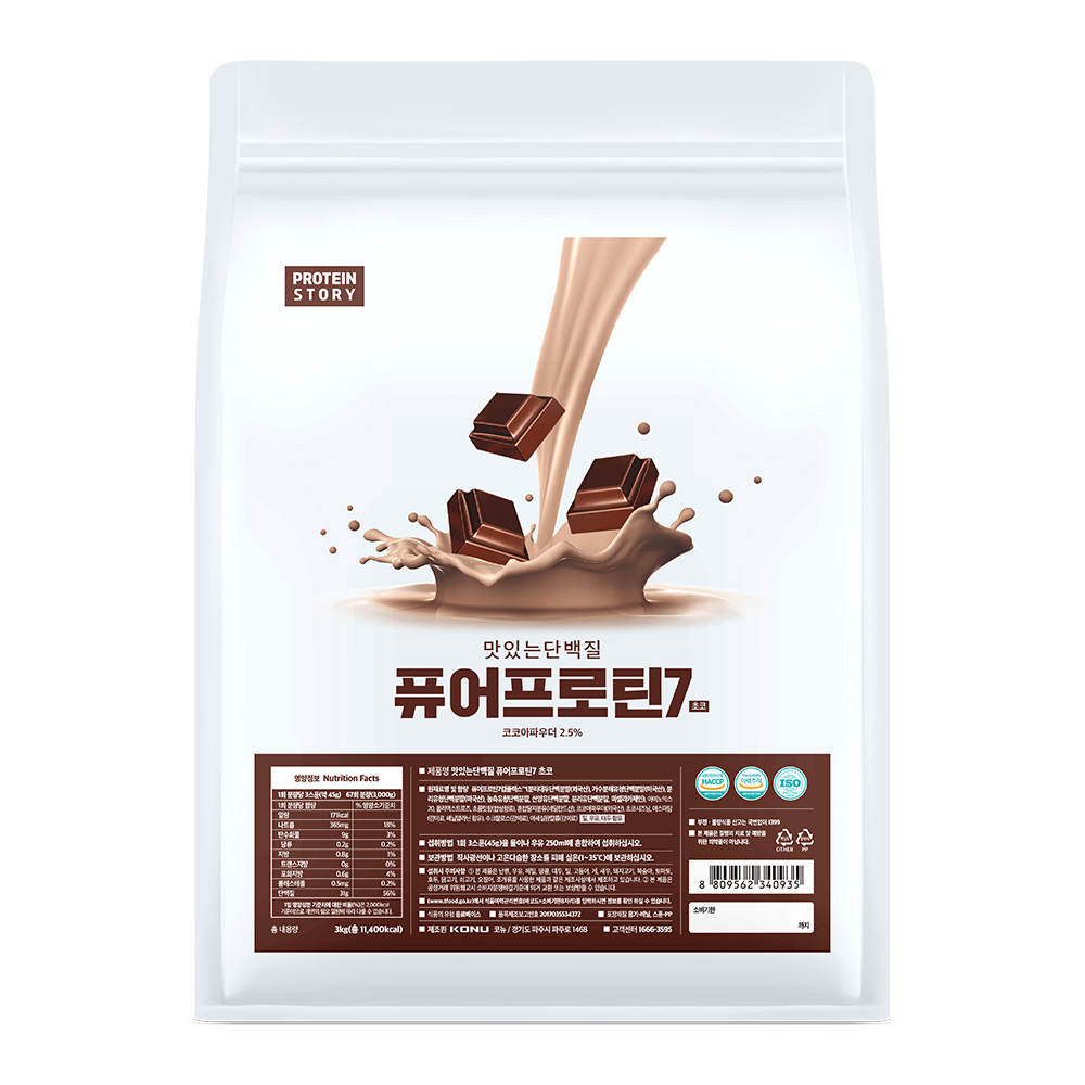 프로틴스토리 맛있는 단백질 퓨어프로틴7 3kg