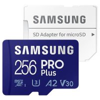 삼성 PRO PLUS 마이크로 SD 256GB 메모리카드 고프로 10 11 액션캠 휴대폰