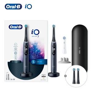 오랄비 iO7 전동칫솔 블랙 오닉스 (핸들1+리필모3+충전기+여행용 케이스)