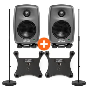 Genelec 8010A 다크 그레이 + 8000-403 + 8010-408 제네렉 스탠드 패키지