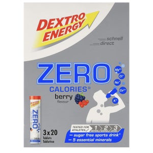 덱스트로 에너지 타블릿 20정 3개입 베리 Dextro Energy Zero Calories Berry, 3 x 20 (240g)