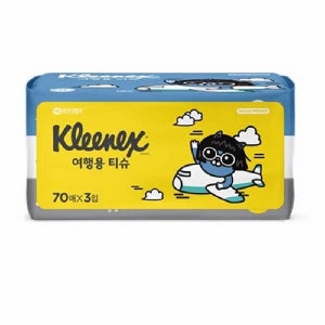 크리넥스 카카오프렌즈 여행용 티슈 70매X3개입