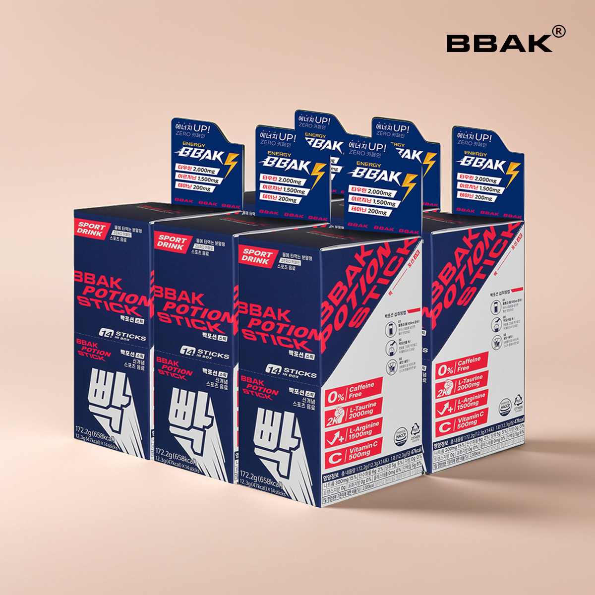 빡포션 에너지드링크 제로<b>카페인</b> 아르기닌 타우린 <b>테아닌</b> 4,200mg x 84개(6box)