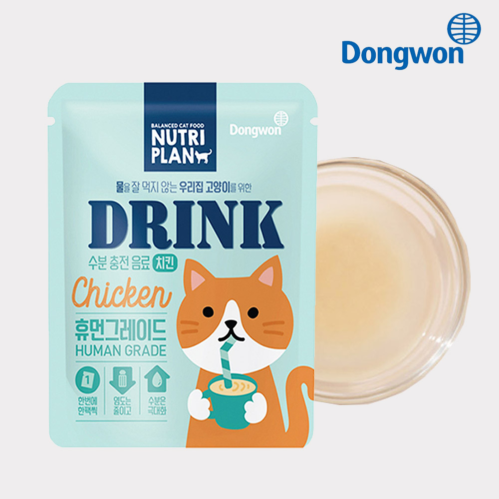 동원 뉴트리플랜 드링크 고양이음료 파우치 치킨, 40g, 1개