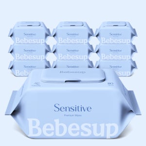 베베숲 아기물티슈 센시티브 캡형 80매, 10개