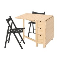 이케아NORDEN 노르덴 / TERJE 테리에 테이블+접이식의자2, 자작나무/블랙, 26/89/152 cm - IKEA (99442551)한샘 모던하우스 무인양품 자주