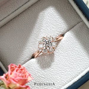 (샐리) 우신5부 천연 다이아몬드 반지 프로포즈, 꽃반지 결혼예물, 서울 청주 쇼룸