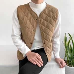 남녀공용 무광 웰론 퀄팅 경량 패딩 조끼 4컬러