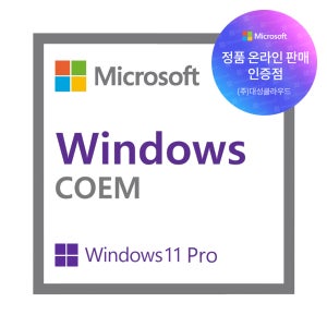 MS정품인증점 Windows 11 Pro 64bit DSP 한글 설치 제품키 COEM