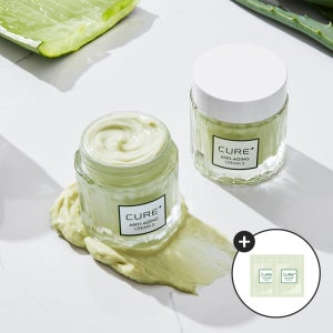 [샘플 2매 증정] [김정문알로에] 큐어 안티에이징 크림S 50ml, 2개
