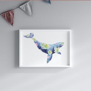 꽃 고래 포스터 그림 액자 거실 인테리어 카페 부부금실 풍수에 좋은그림 초록플랜