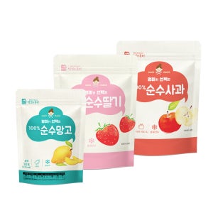 [정기구독] 엄마가 선택한 순수과일칩 3봉 간편간식 키즈스낵 건조과일