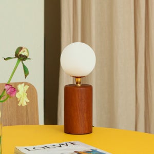 가더 테이블 스탠드 우드 유리 무드등 침실 단스탠드