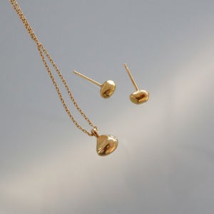 14k 심플 목걸이 귀걸이 세트 생일 선물