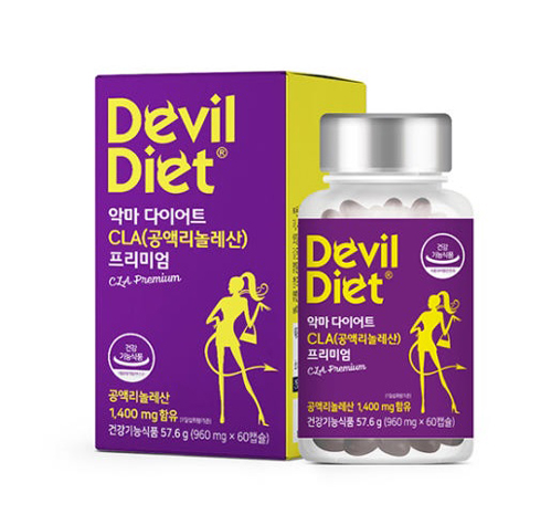 악마 다이어트 CLA 공액리놀레산 <b>토날린 체지방</b> 감소 엘-카르니틴 60캡슐