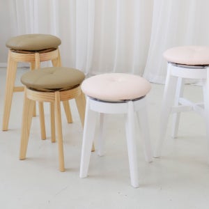 [리퍼] 동이 원목 회전스툴 화장대 보조 의자