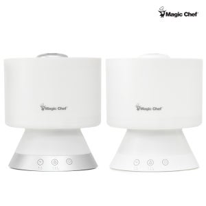 [매직쉐프] 원통형 초음파식 360도 LED 무드 가습기 실버 MEHU-S25S