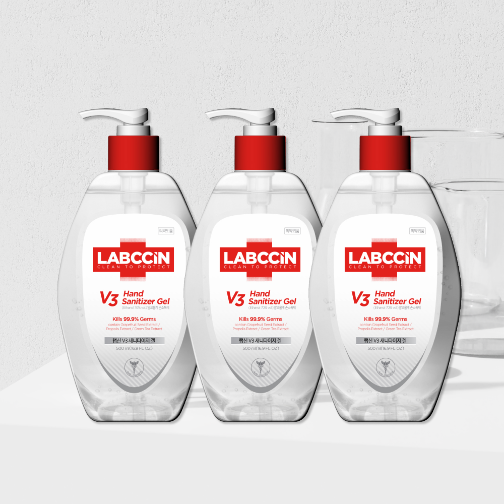 랩신 새니타이저 겔 손소독 젤 500ml X3개