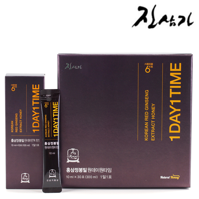 발효홍삼 진세노사이드 1스틱 35mg 함유 명품 홍삼스틱 <b>진삼가</b> 홍삼정 봉밀 원데이원타임