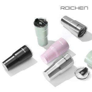 로이첸 텀블러 1+1 600ml 900ml 강력한 보온보냉 스텐 진공 리유저블 환경지키기