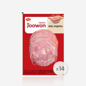 하림 주원산오리 싸먹는 오리 훈제 슬라이스 저당 훈제오리 햄 80g, 14개