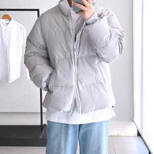 무배 남여공용 오버핏 벌룬 스트링 숏 패딩 다운 점퍼 (6color)